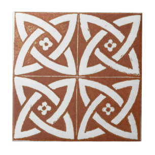 Iers keramisch kunstontwerp rood Tegeltje