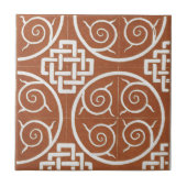 Iers keramisch kunstontwerp rood Tegeltje (Voorkant)