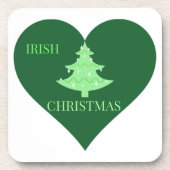 Iers kerstfeest drankjes onderzetter (Voorkant)
