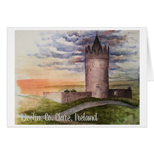 Iers landschap aquarel, Doolin, Co. Clare (Voorkant Horizontaal)