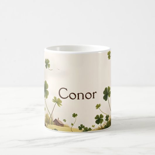 Iers landschap met huisjes en Shamrocks Koffiemok (Center)