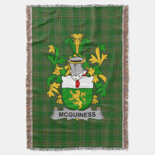 Iers McGuiness of McGenis Wapen van Familie Crest Deken
