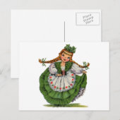  Iers meisje Traditionele Dress Briefkaart (Voorkant / Achterkant)