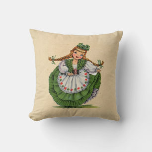 Iers meisje Traditionele Dress Kussen
