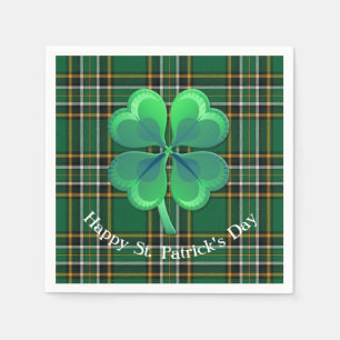 Iers nationaal speeltje met Shamrock Paper Napkin Servet
