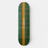Iers Nationaal Tartan Aangepast Skateboard (Voorkant)