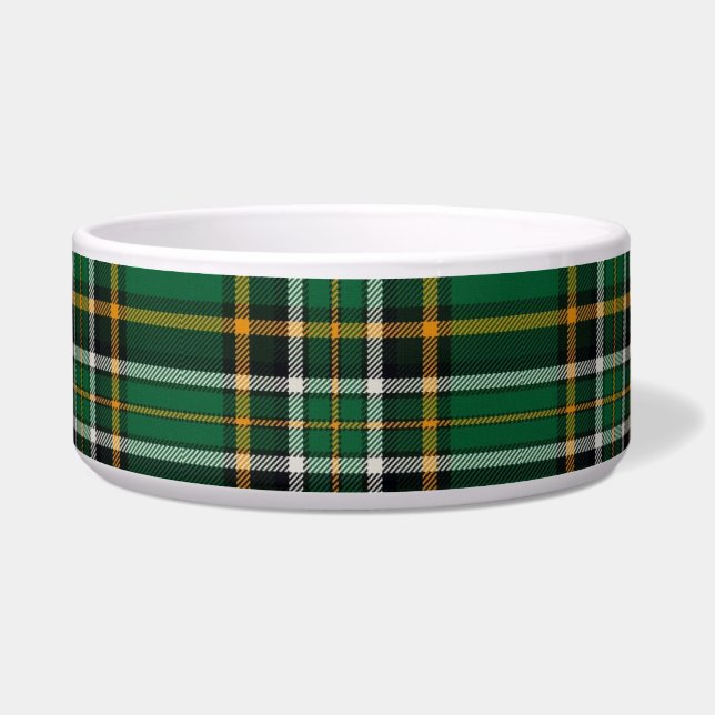 Iers Nationaal Tartan Voerbakje (Voorkant)