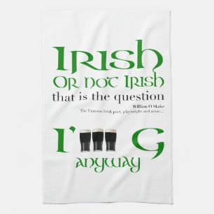Iers of niet Irish Original St Patrick's Day WKT Theedoek