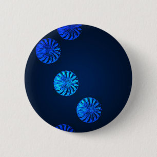 Iers ontwerp blauwe kristal ronde button 5,7 cm