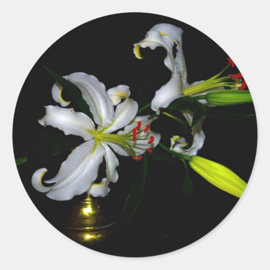 Iers ontwerp-messing en ventilatorontwerp ronde sticker (Voorkant)