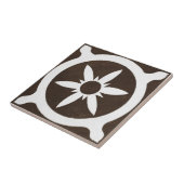 Iers ontwerp voor keramische kunst zwart Tegeltje (Zijkant)