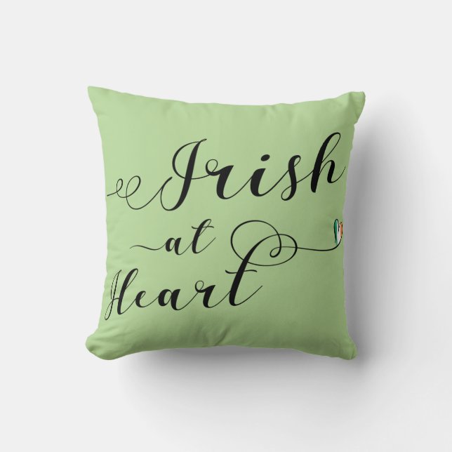 Iers op het hart Throw Cushion Kussen (Voorkant)