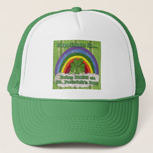 Iers op St Patrick's Day Trucker Hat Pet (Voorkant)