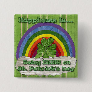 Iers op St Patrick's Day Vierkante Button 5,1 Cm
