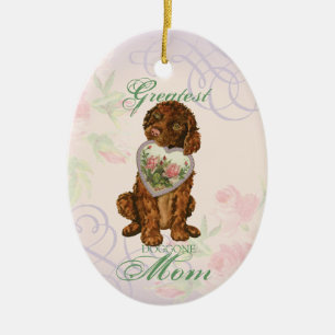 Iers Ornament voor Spaniel Heart Mam Keramisch