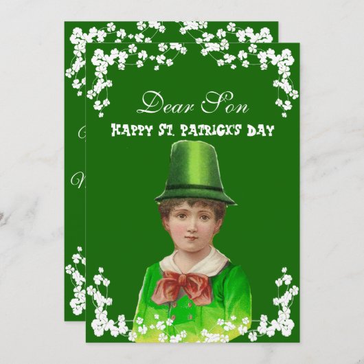 Iers Pet St. Patrick's Day Son/Grandson Feestdagenkaart (Voorkant / Achterkant)