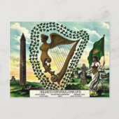 Iers Pride Ireland Emblems golden harp clovers Briefkaart (Voorkant)