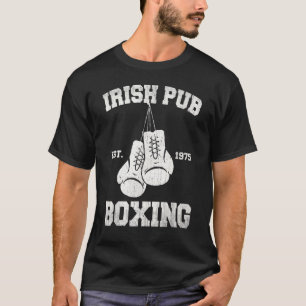 Iers Pub Est 1975 T - shirts op de dag van de Box