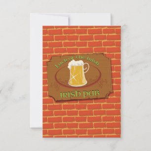 Iers pub-uitgehangen bord kaart