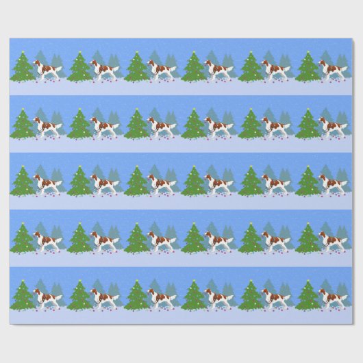 Iers roodbruine en roodkleurige rotatieboom cadeaupapier (Vlak)