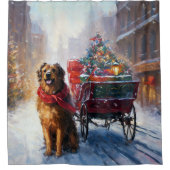 Iers Setter Kerstmis Feestelijk Seizoen Douchegordijn (Voorkant)