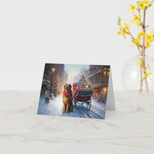 Iers Setter Kerstmis Feestelijk Seizoen Kaart