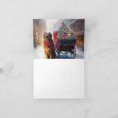 Iers Setter Kerstmis Feestelijk Seizoen Kaart (Binnen)