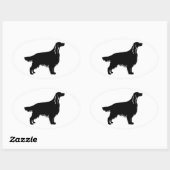 Iers setter silhouet ovale sticker (Vel)