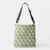 Iers Shamrock clover-patroon Crossbody Tas (Voorkant)
