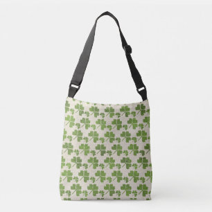 Iers Shamrock clover-patroon Crossbody Tas