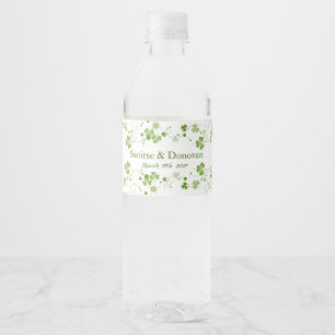 Iers Shamrock Klaver Trouw Waterfles Label Etiket