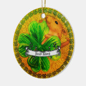 Iers shamrock Mouse Ceramic Ornament (Links)