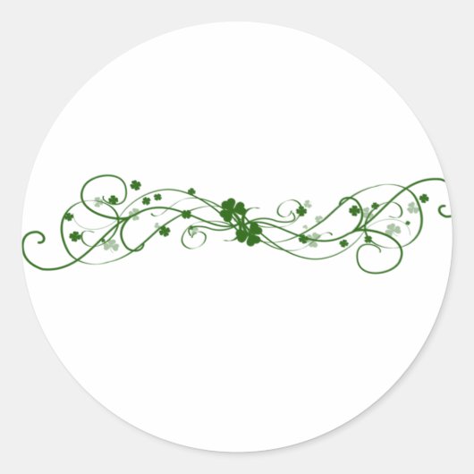 Iers Shamrock ontwerp Ronde Sticker (Voorkant)