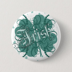 Iers Shamrock Ronde Button 5,7 Cm