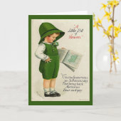 Iers St Patrick's Day Lad In Groen Kaart (Gele Bloem)