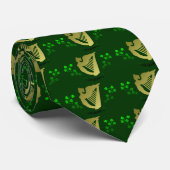 Iers Stropdas Irish Erin Go Bragh Eire Harp and Cl (Opgerold)