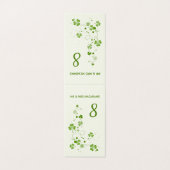 Iers swirly shamrock Tafelnummer Visitekaartjes (Buitenkant ongevouwen)