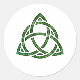 Iers trifecta groen kussen ronde sticker