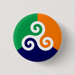 Iers Trislege Ronde Button 3,2 Cm