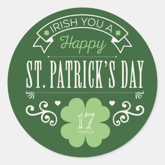 Iers U een Happy St. Patrick's Day Stickers (Voorkant)