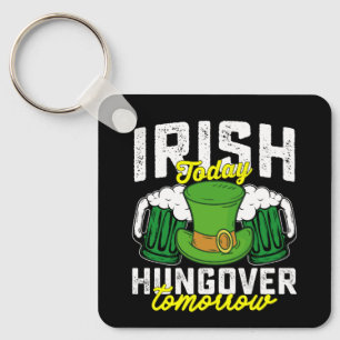 Iers Vandaag Kat Morgen Grappig St Patrick's Sleutelhanger