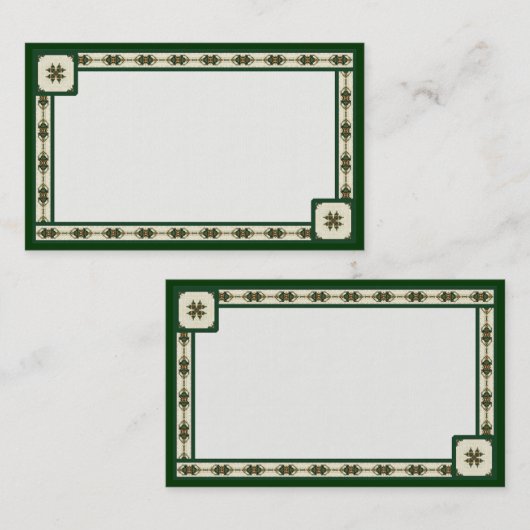 Iers  Visitekaartje (Voorkant / Achterkant)