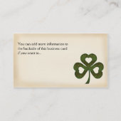 Iers Visitekaartje : Drie verwarmde Shamrock D1 (Achterkant)