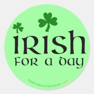Iers voor een Dag Groene Shamrock Stickers