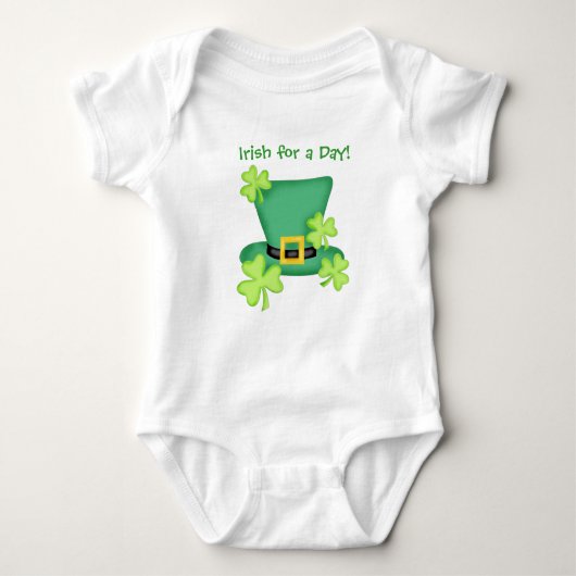 Iers voor een dag St. Patrick's Day Shamrock Romper (Voorkant)