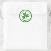 Iers voor een dag St Patrick's Day Shamrock Sticke Ronde Sticker (Tas)