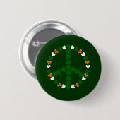 Iers vredesbord ronde button 5,7 cm (Voorkant /achterkant)