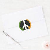 Iers Vredesbord Ronde Sticker (Envelop)