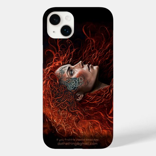 Iers vrouwenprofiel met Abstracte gezichtsverf Case-Mate iPhone Case (Achterkant)