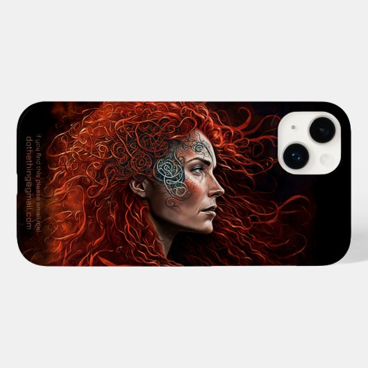 Iers vrouwenprofiel met Abstracte gezichtsverf Case-Mate iPhone Case (Achterkant (horizontaal))